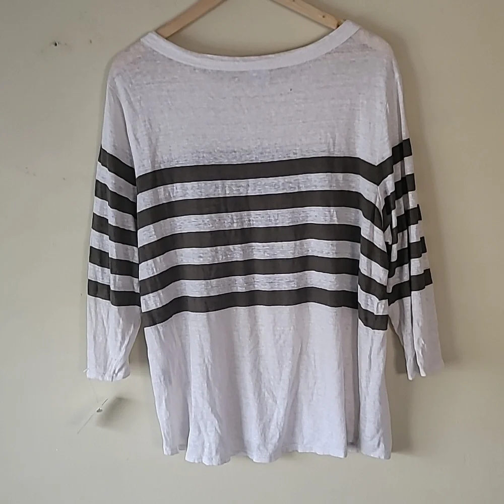 Chico's Boatneck  100% Linen Women Pullover Top XL - Picture 4 of 10